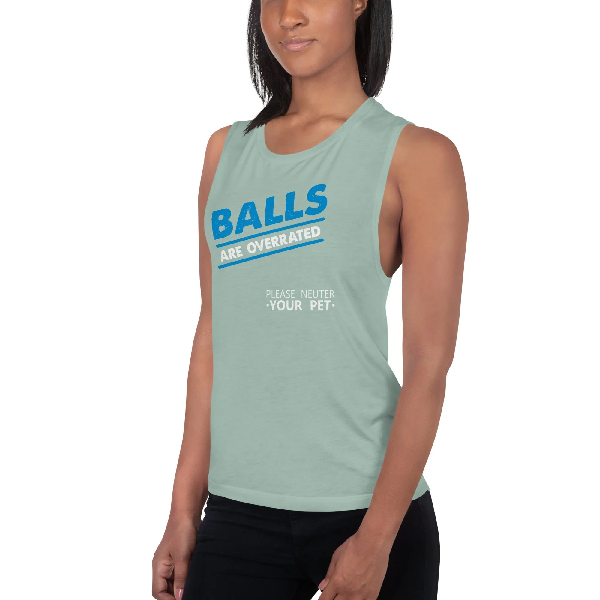 Balls are overrated Women's Tank Top