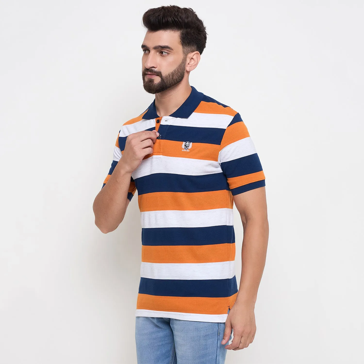 Duke Stardust Men Half Sleeve Cotton Tshirt (LF7195)