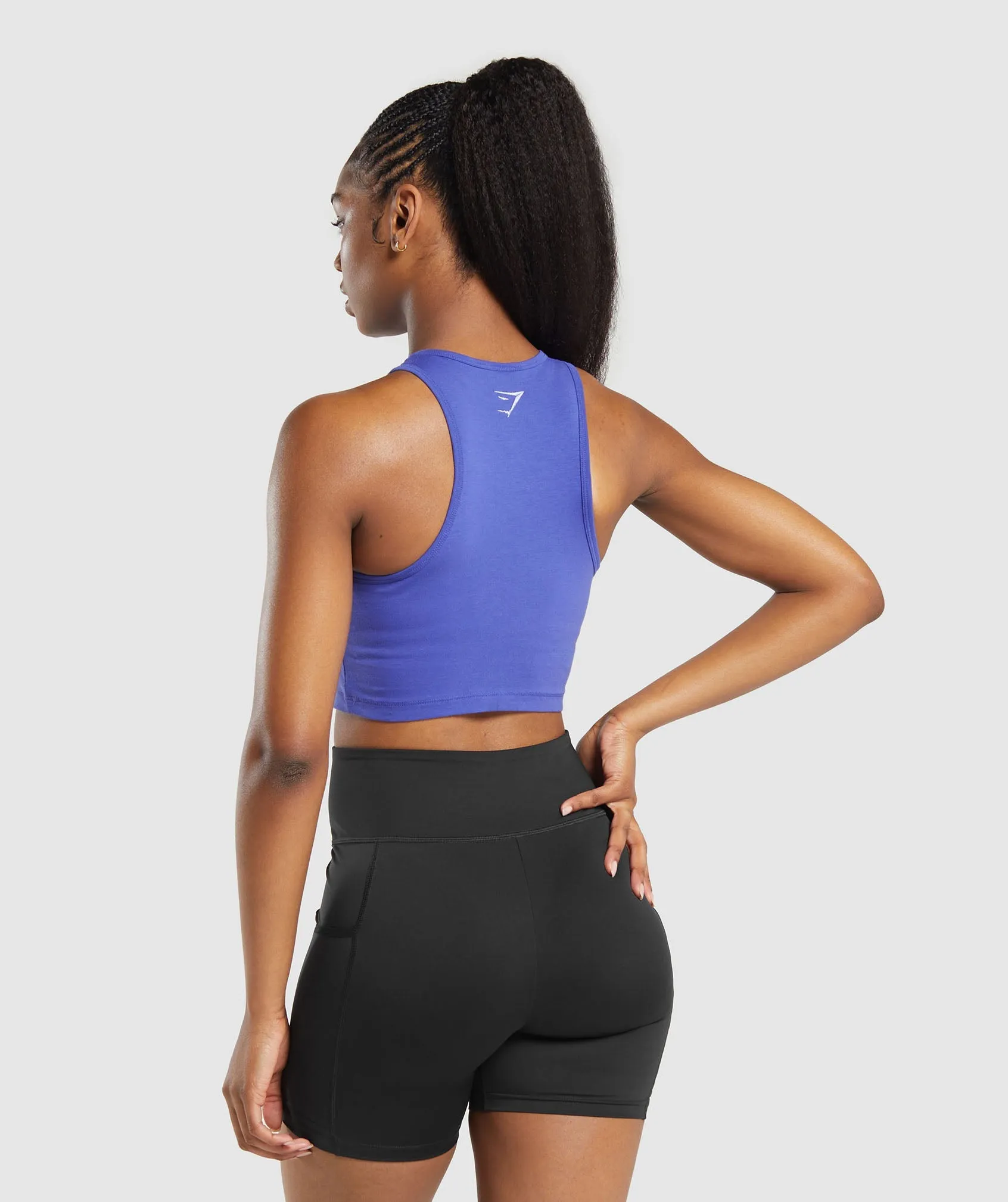 Gymshark Block Crop Tank - Force Blue