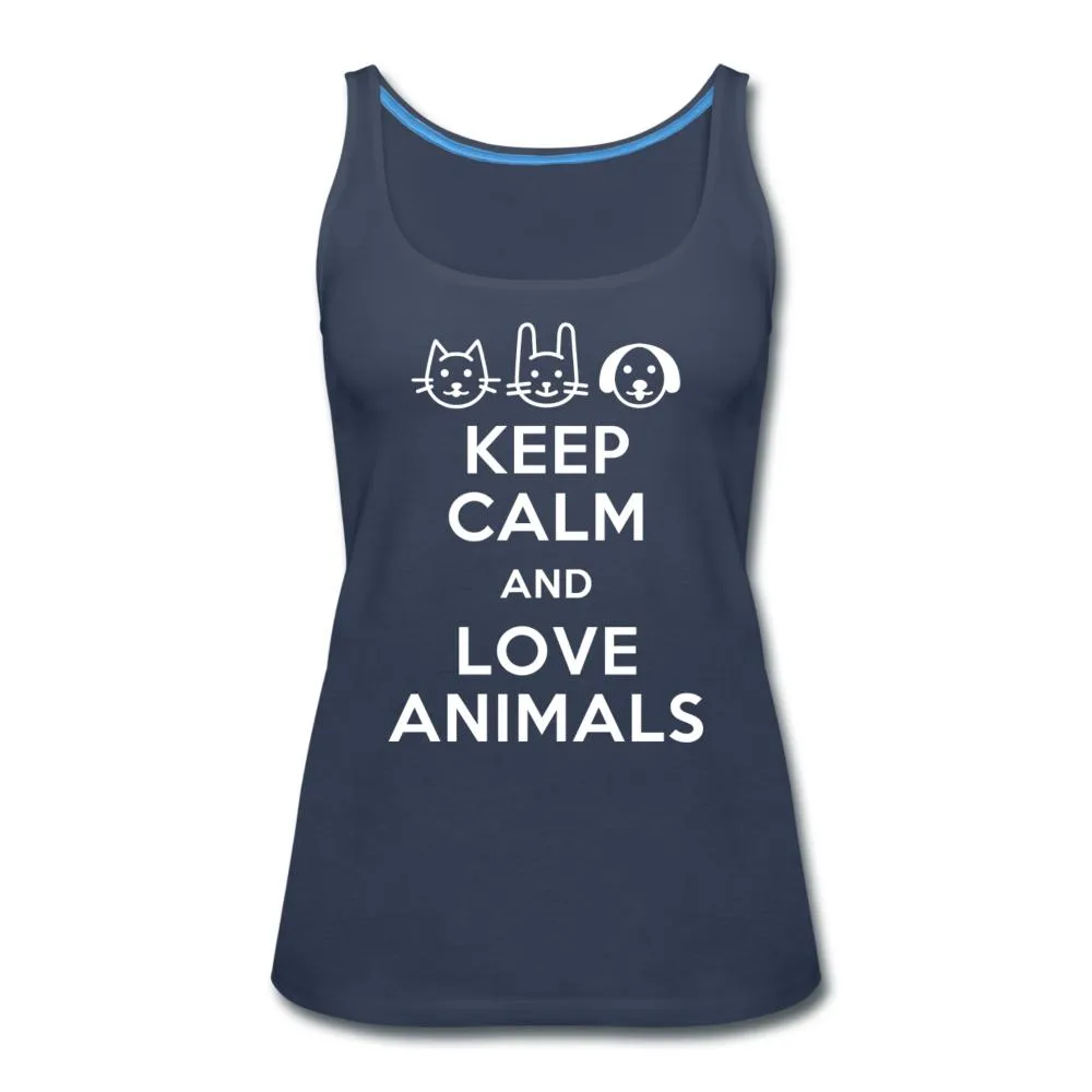Keep calm and love animals Women's Tank Top