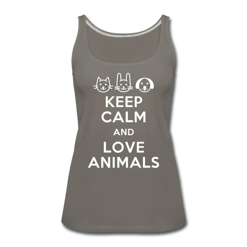 Keep calm and love animals Women's Tank Top