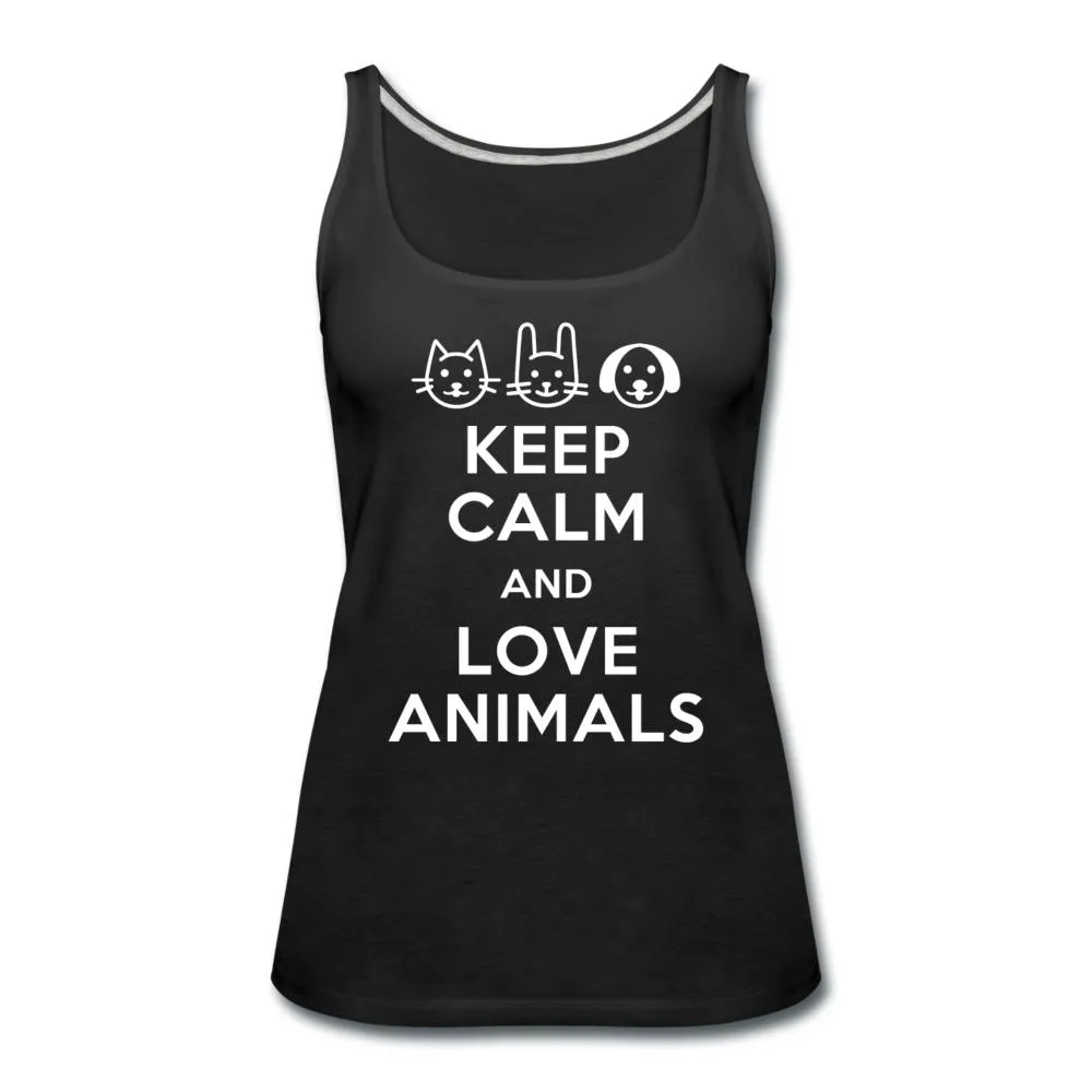 Keep calm and love animals Women's Tank Top