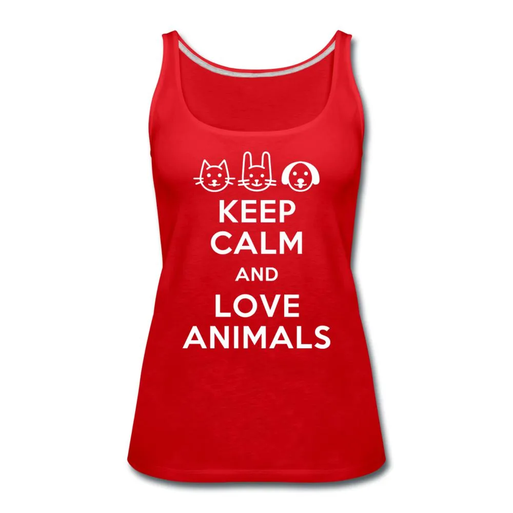 Keep calm and love animals Women's Tank Top