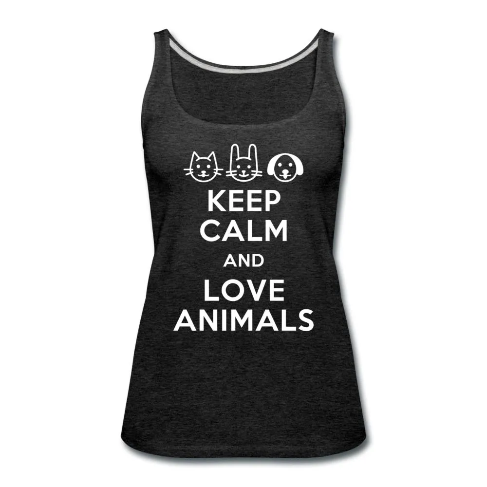 Keep calm and love animals Women's Tank Top