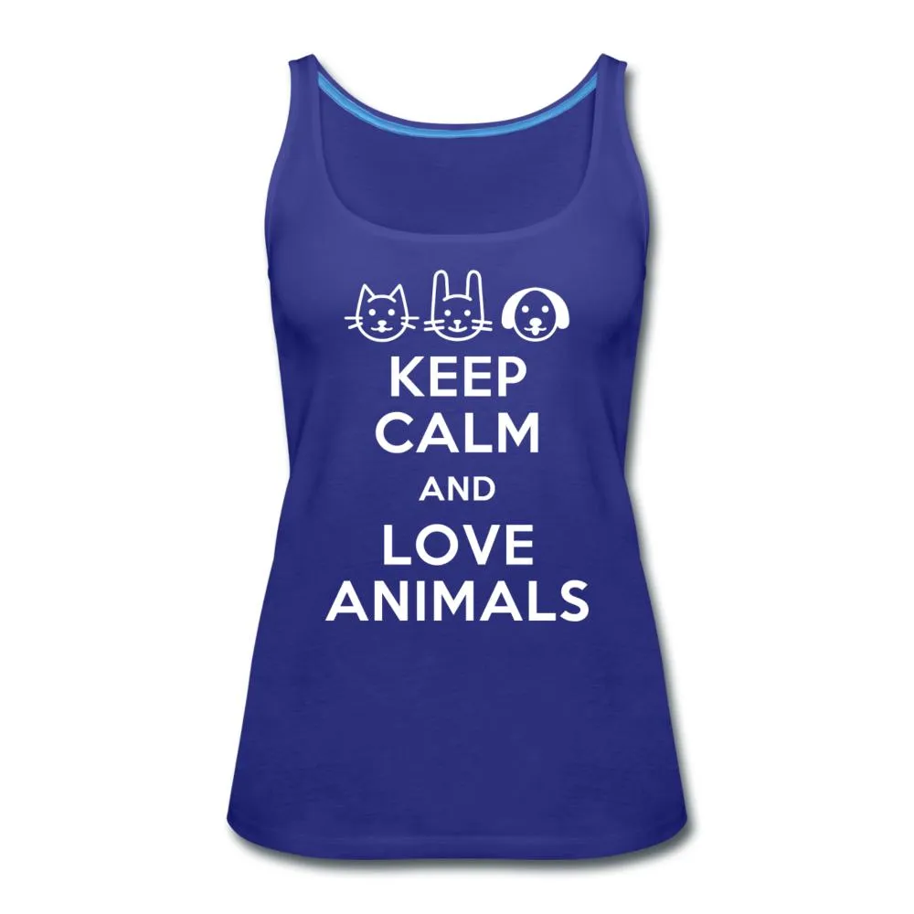 Keep calm and love animals Women's Tank Top