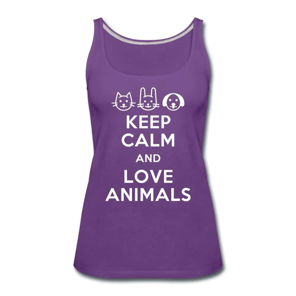 Keep calm and love animals Women's Tank Top