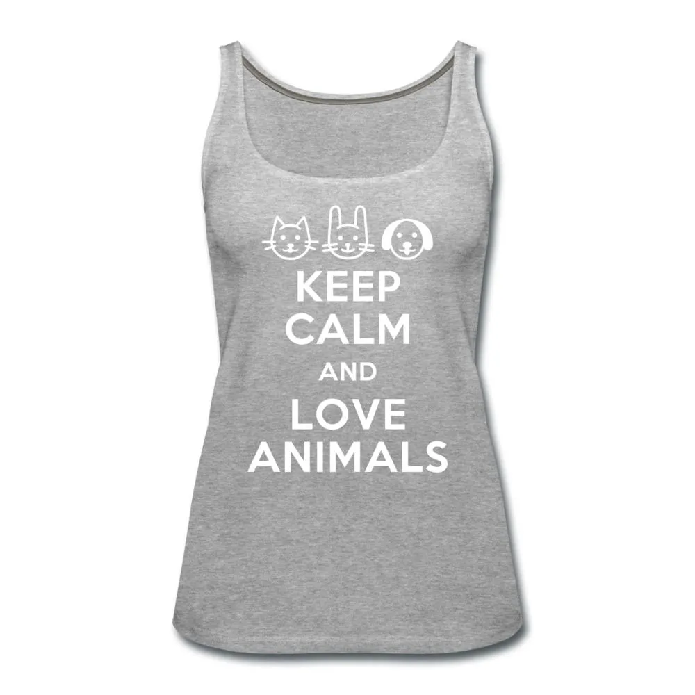 Keep calm and love animals Women's Tank Top