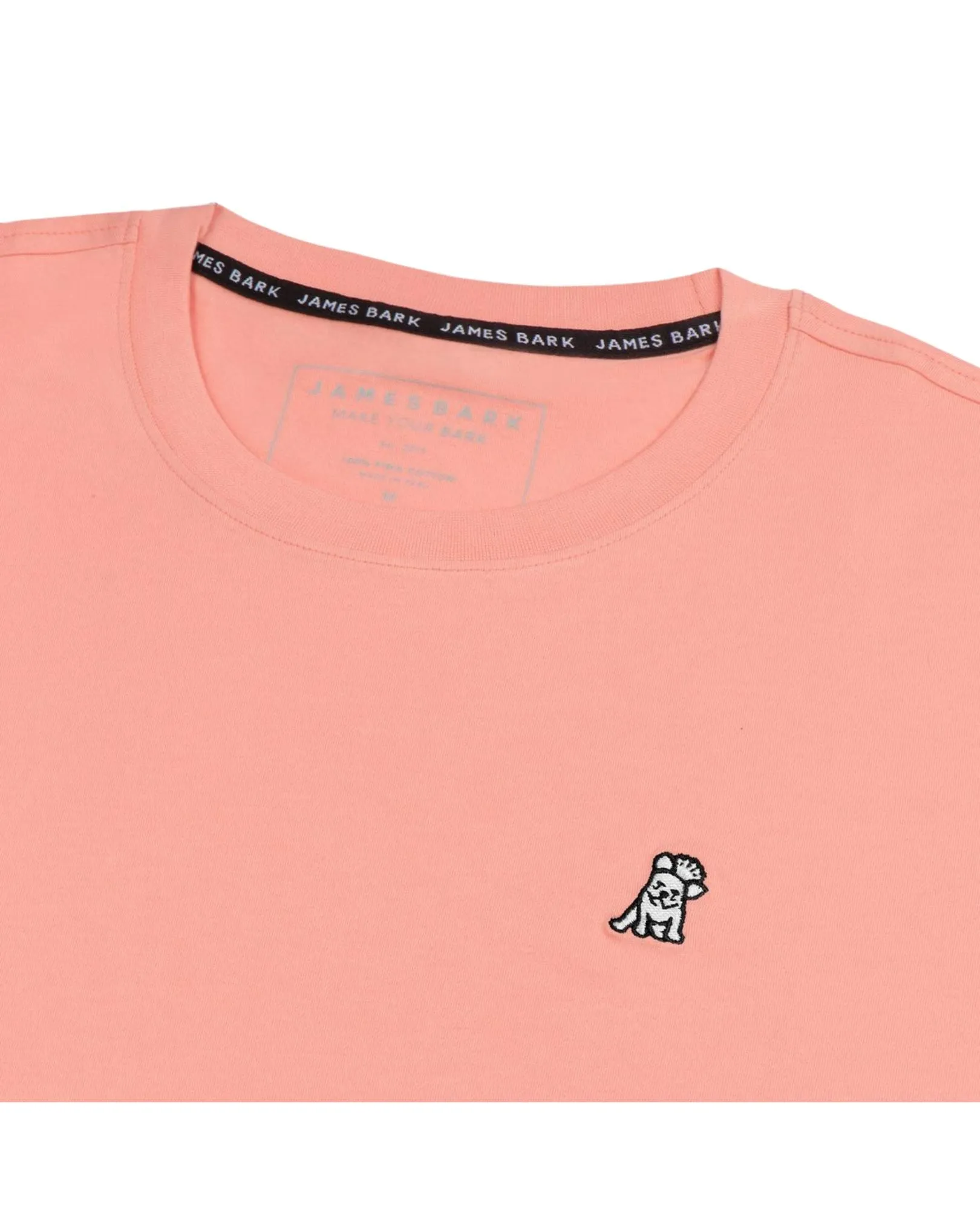 Mens Crew Neck Jersey T-shirt - Coral A11
