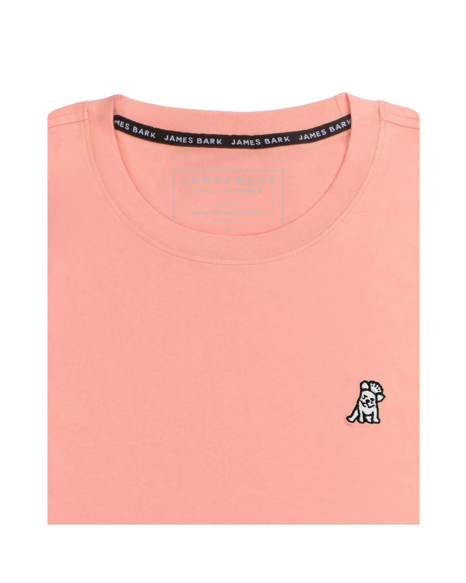 Mens Crew Neck Jersey T-shirt - Coral A11