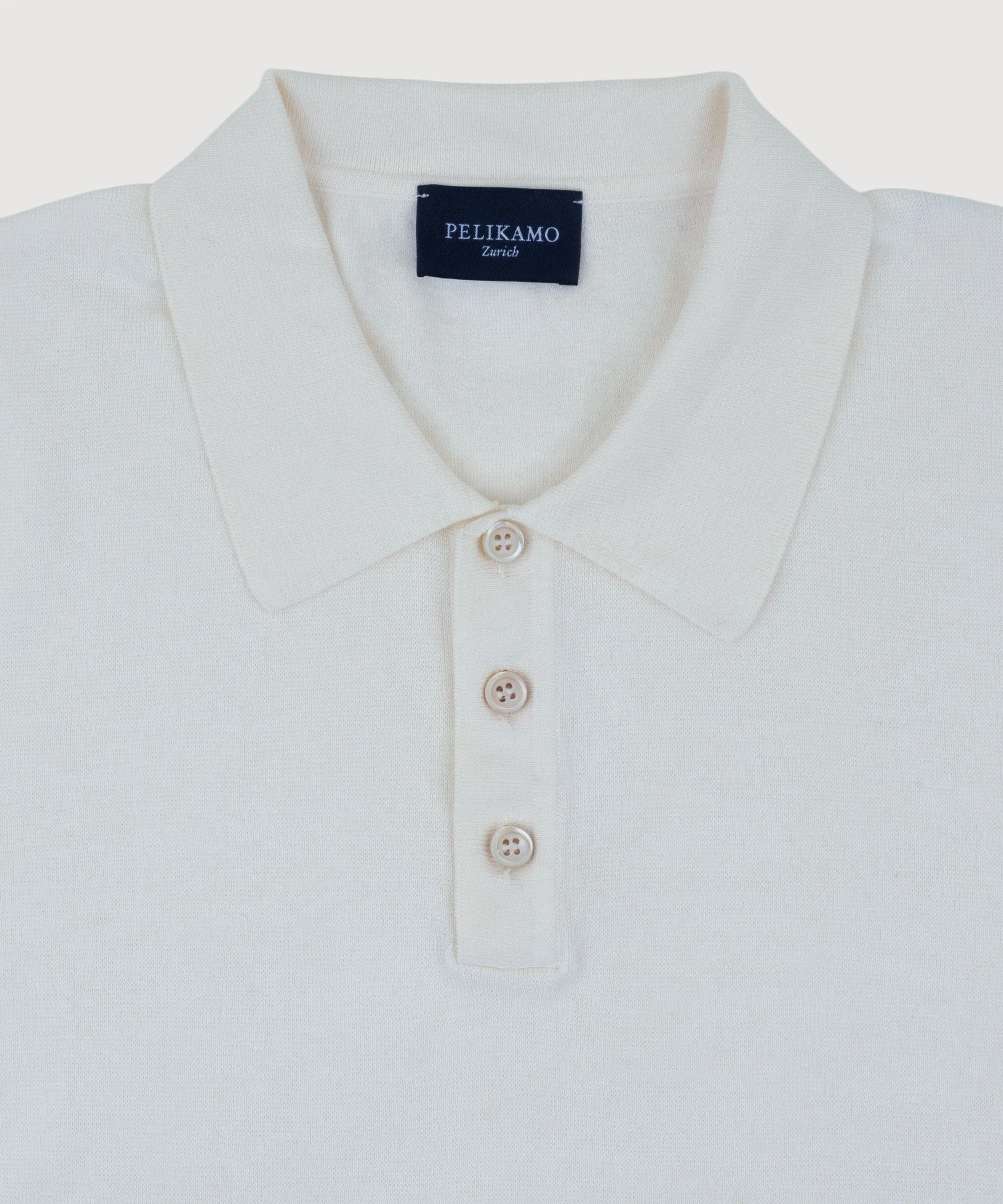 Straight Short Sleeve Polo Sweater