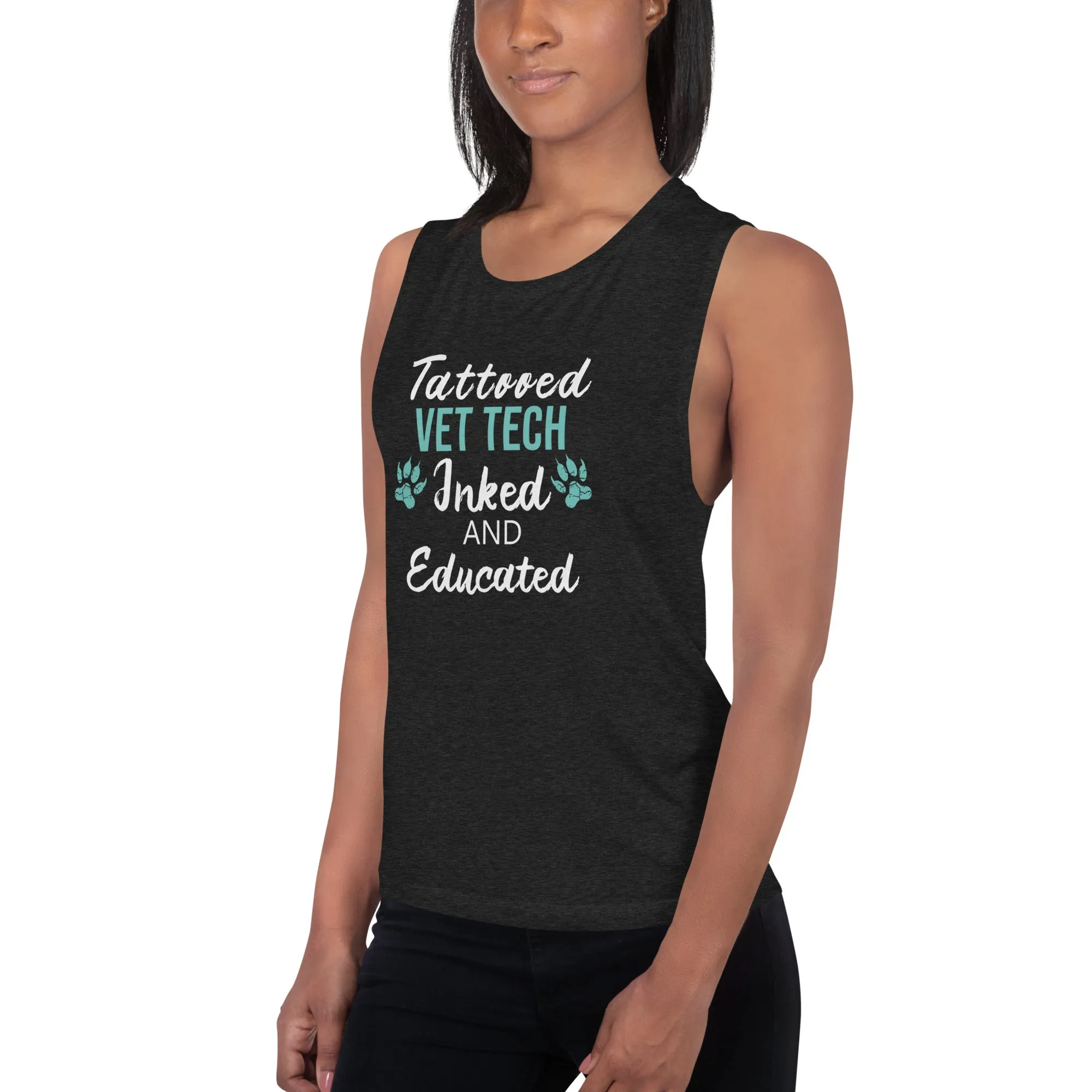 Vet Tech- Inked and Educated Women's Tank Top