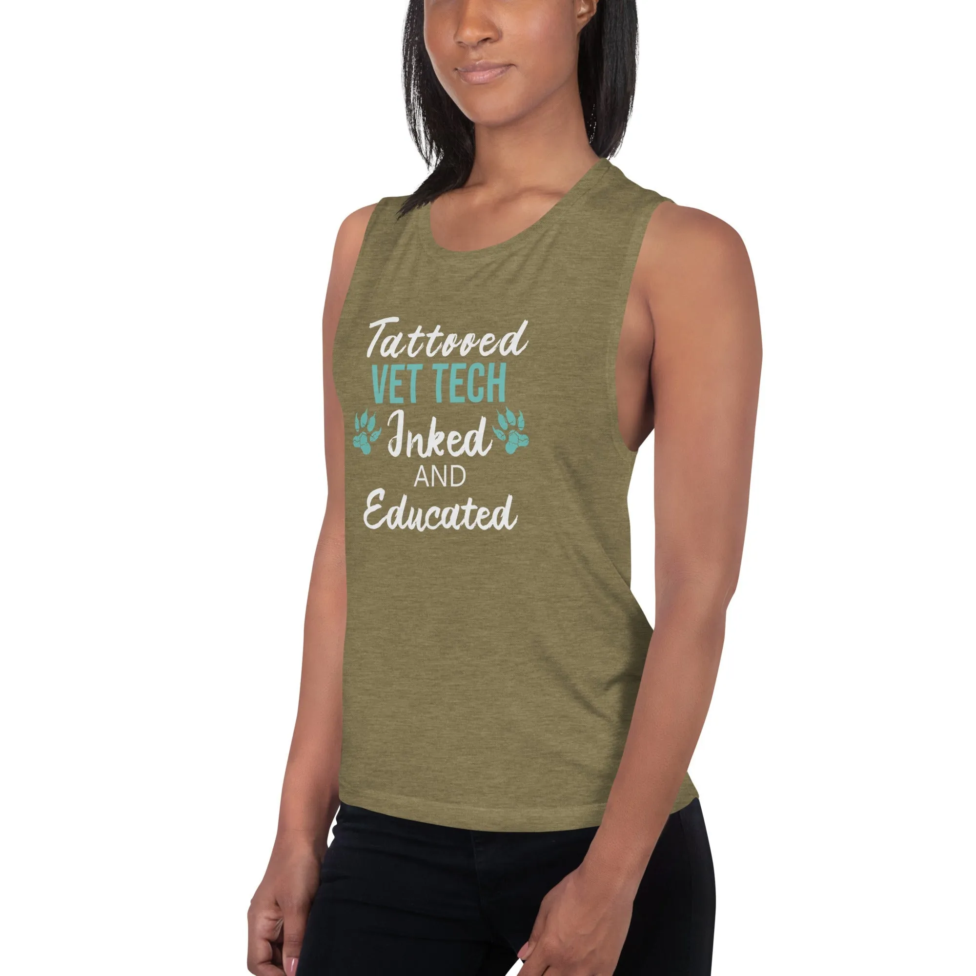 Vet Tech- Inked and Educated Women's Tank Top