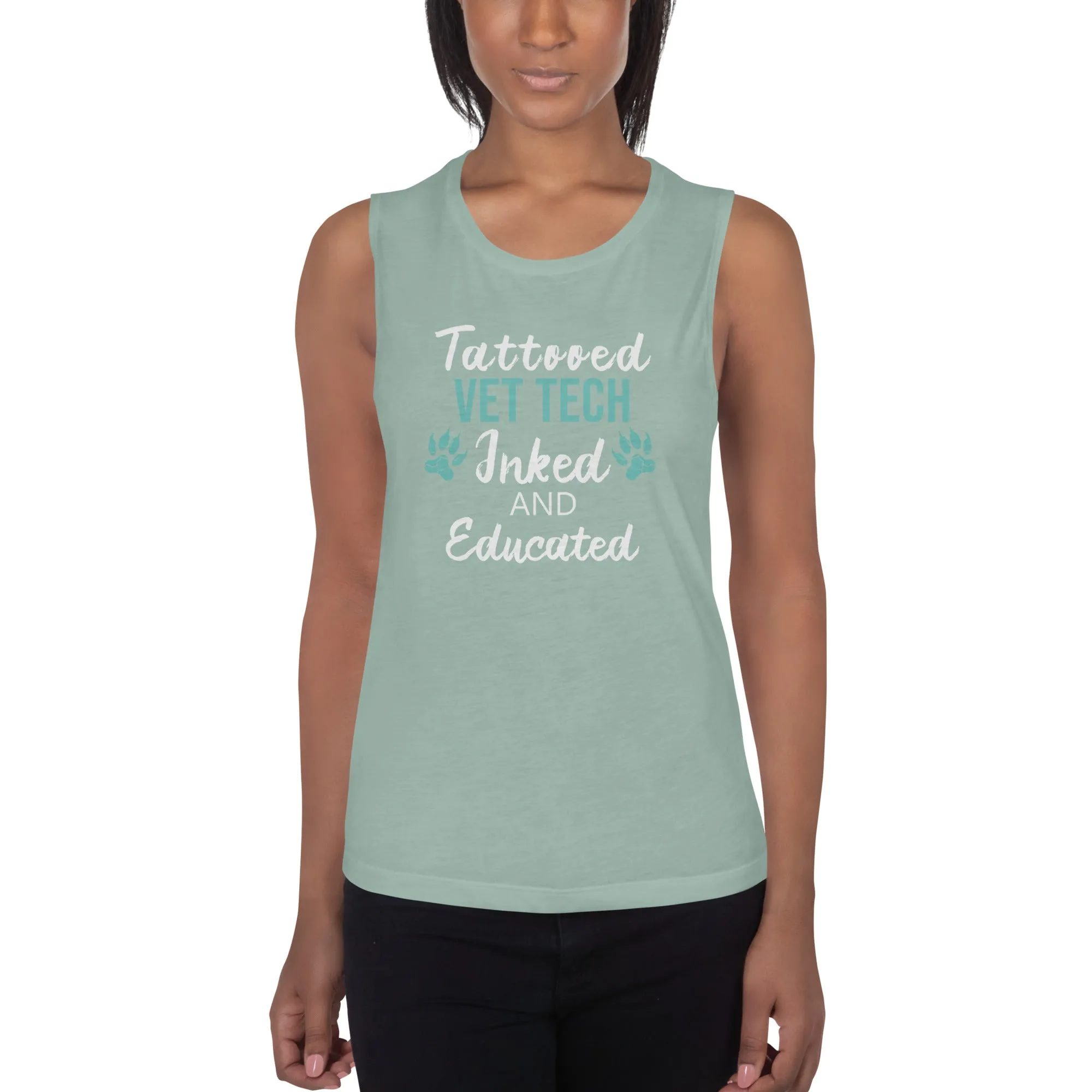 Vet Tech- Inked and Educated Women's Tank Top