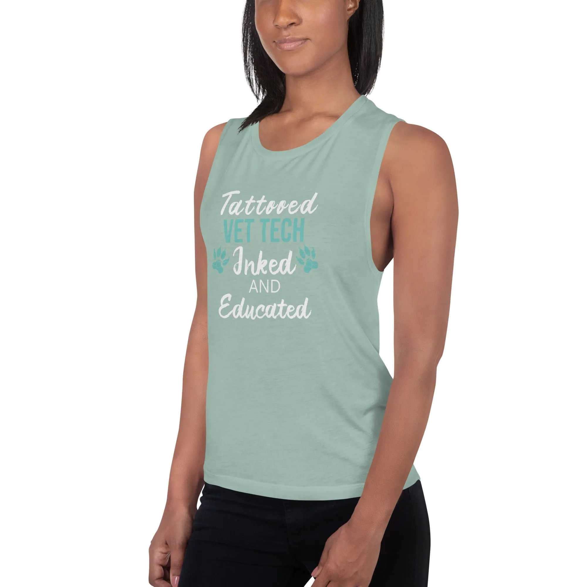 Vet Tech- Inked and Educated Women's Tank Top