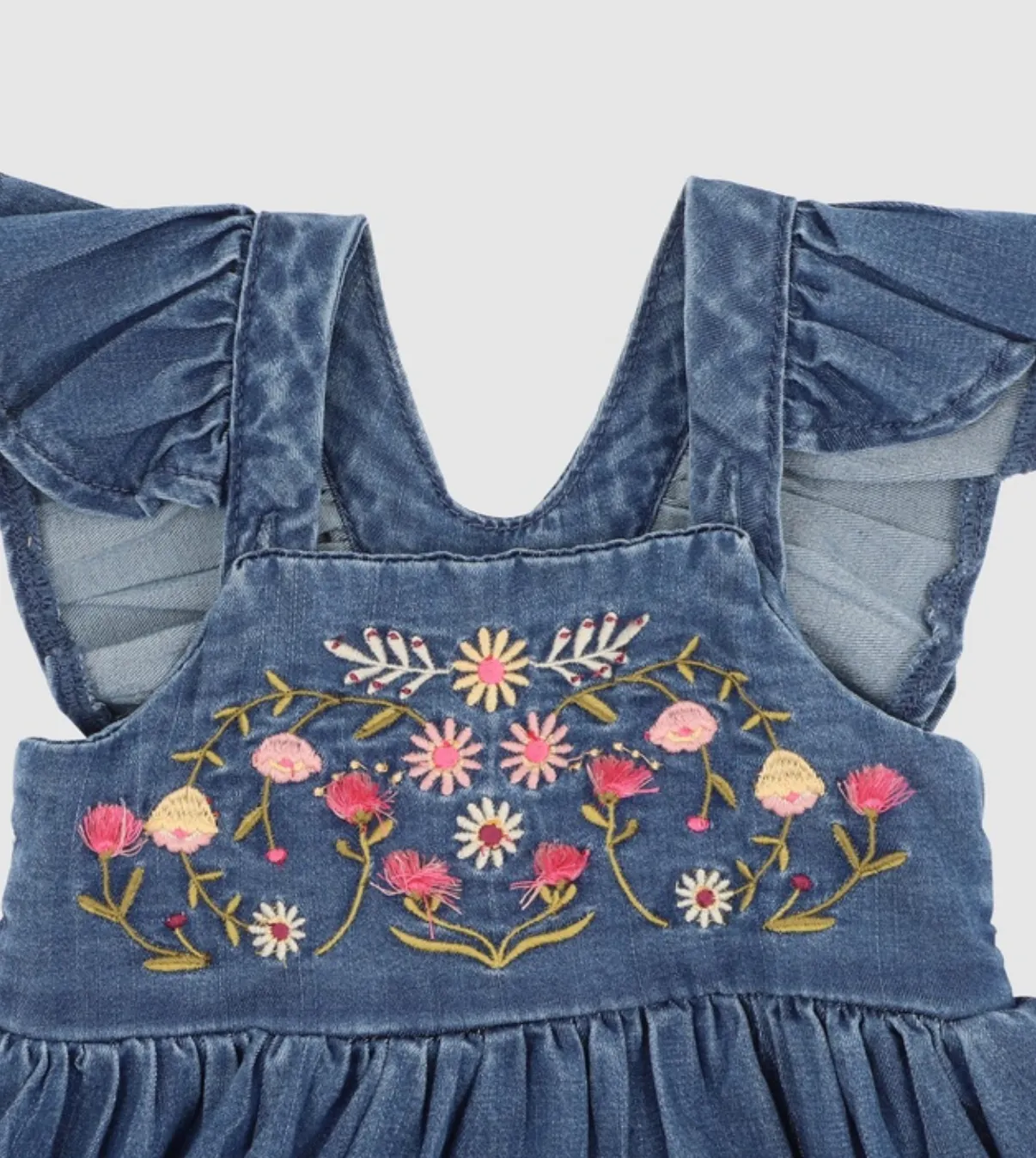 Wild Horses Denim Dress - Kids