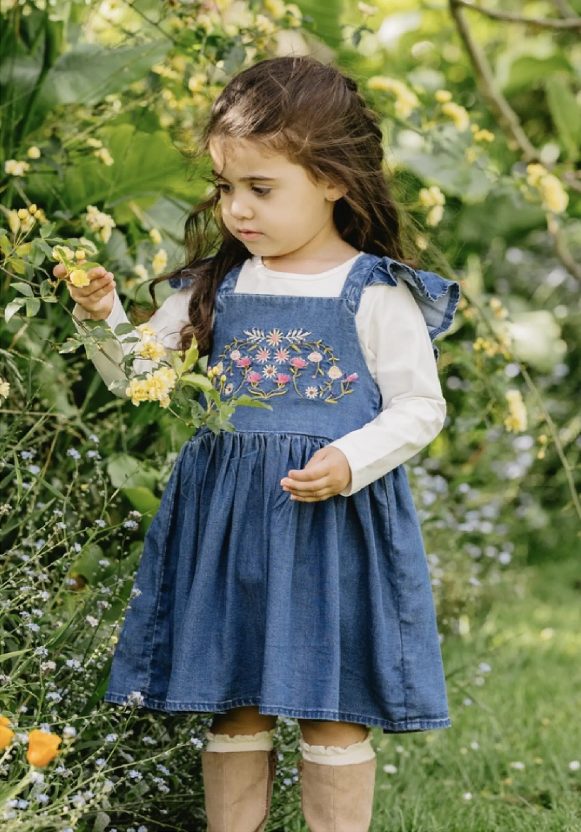 Wild Horses Denim Dress - Kids